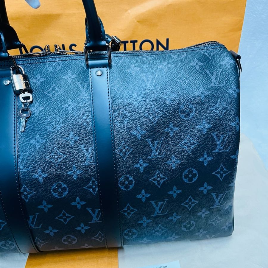 Louis Vuitton Keepall 45 旅行包 (M40569#新款晶片款)-4