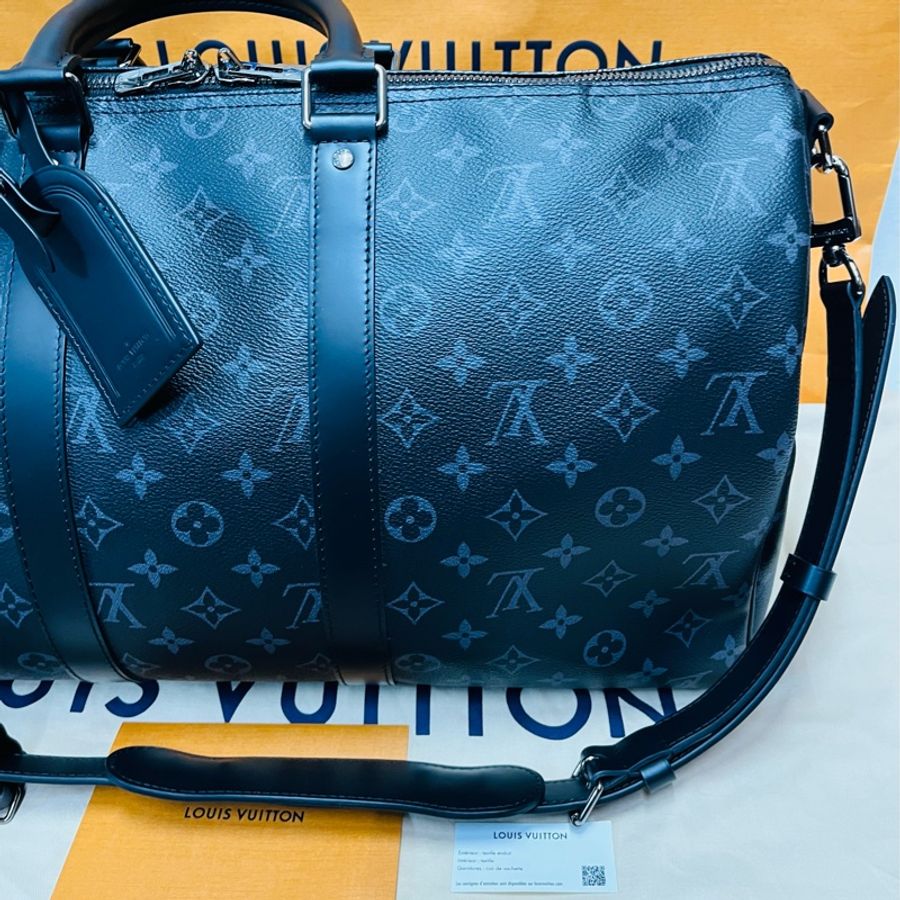 Louis Vuitton Keepall 45 旅行包 (M40569#新款晶片款)-6