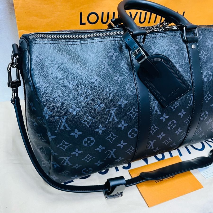 Louis Vuitton Keepall 45 旅行包 (M40569#新款晶片款)-7