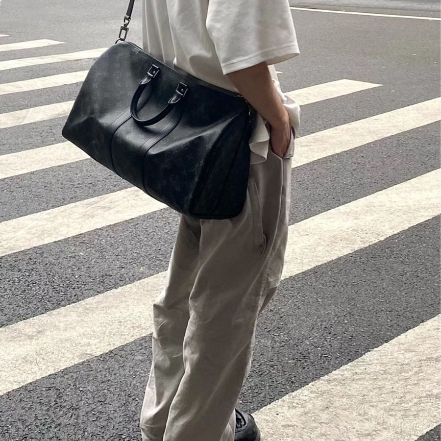 Louis Vuitton Keepall 45 旅行包 (M40569#新款晶片款)-32