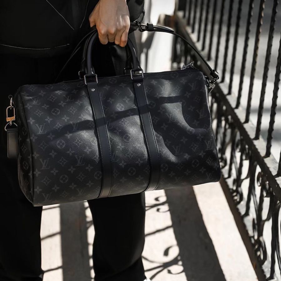 Louis Vuitton Keepall 45 旅行包 (M40569#新款晶片款)-35