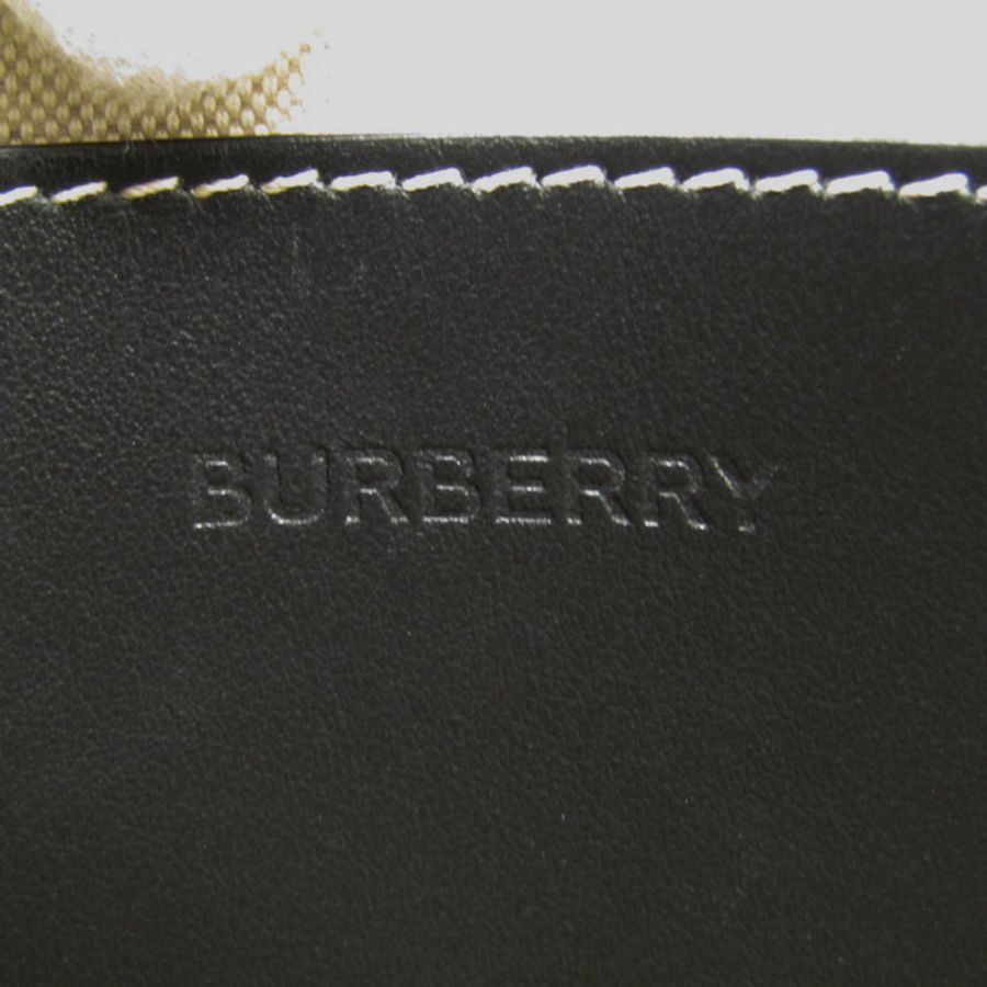 【日本直送】Burberry HORSEFERRY 印花棉帆布腰包 8038902 男士,女士帆布,皮革斜背包黑色,灰白色-8