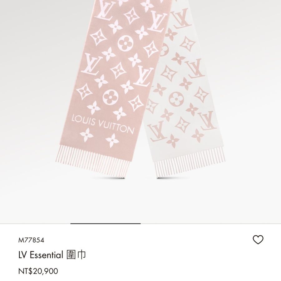 全新全配 LV經典玫瑰粉 羊毛雙面Monogram 圍巾 爆款-12