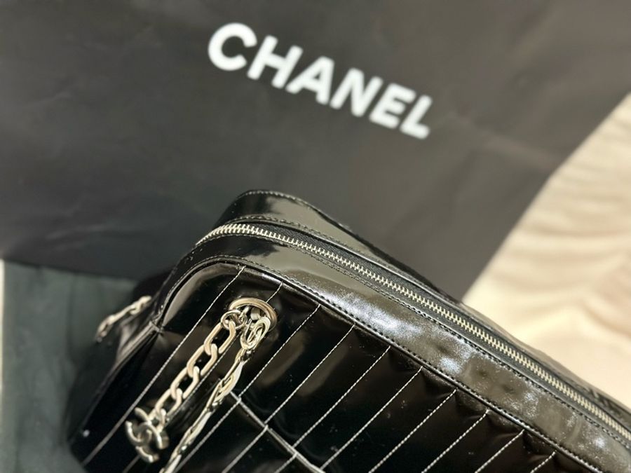 🔥秒殺甜價🔥#chanel #香奈兒 #vintage 黑銀鍊包 甜酷姐妹必收款💕-17