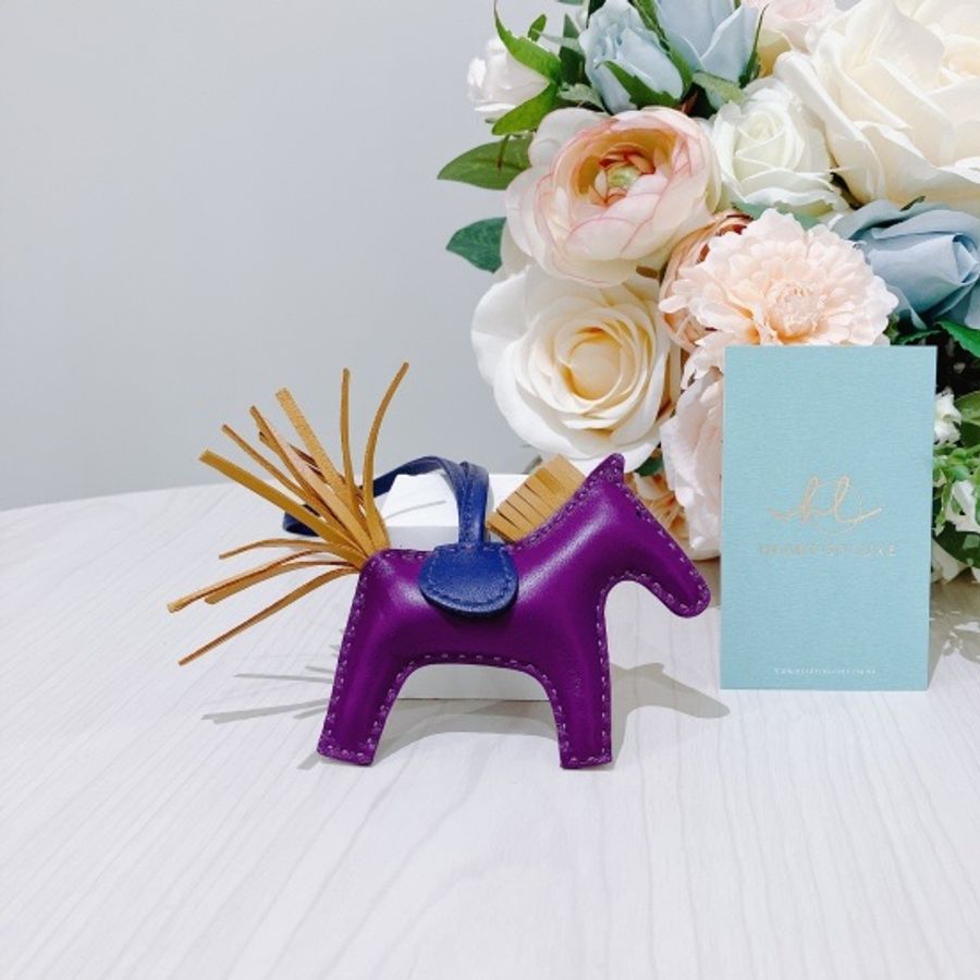 Hermes 小馬 紫色Rodeo PM Charm-4