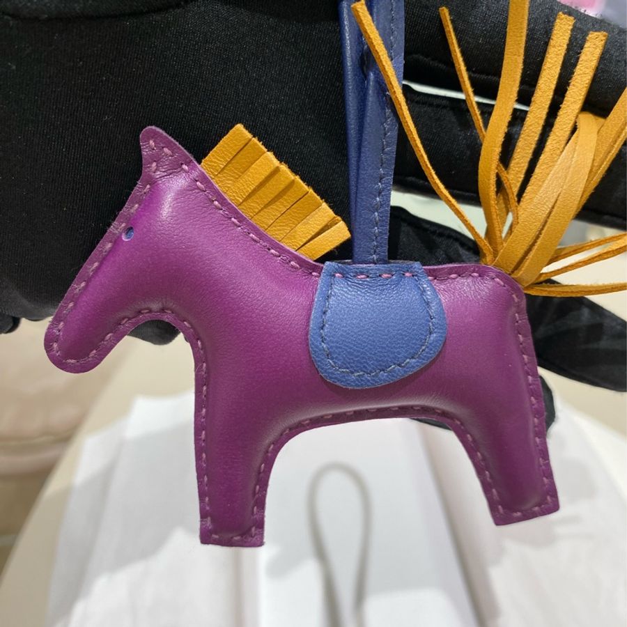 Hermes 小馬 紫色Rodeo PM Charm-8