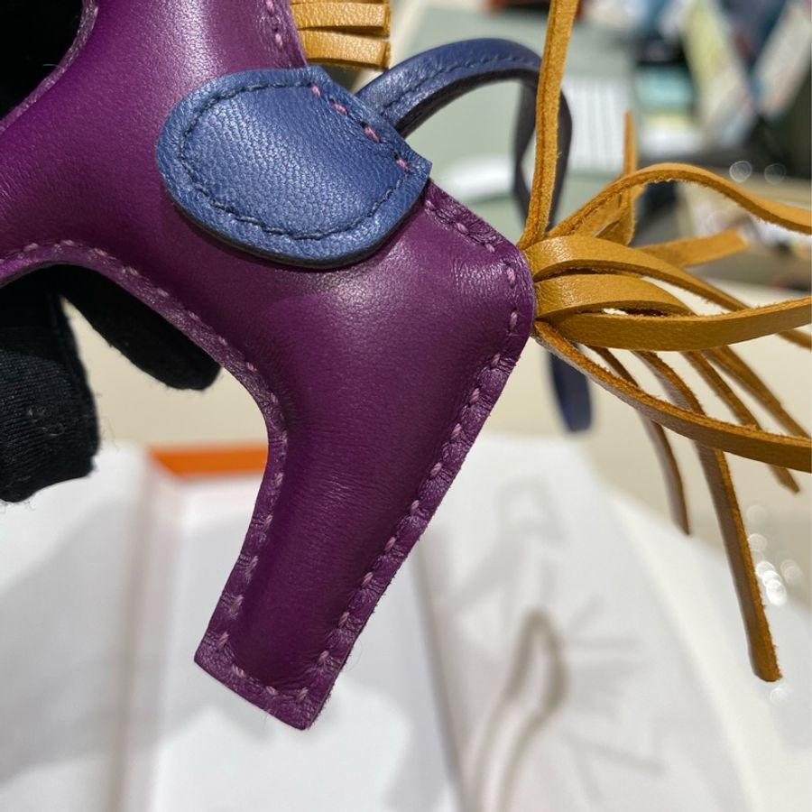 Hermes 小馬 紫色Rodeo PM Charm-22