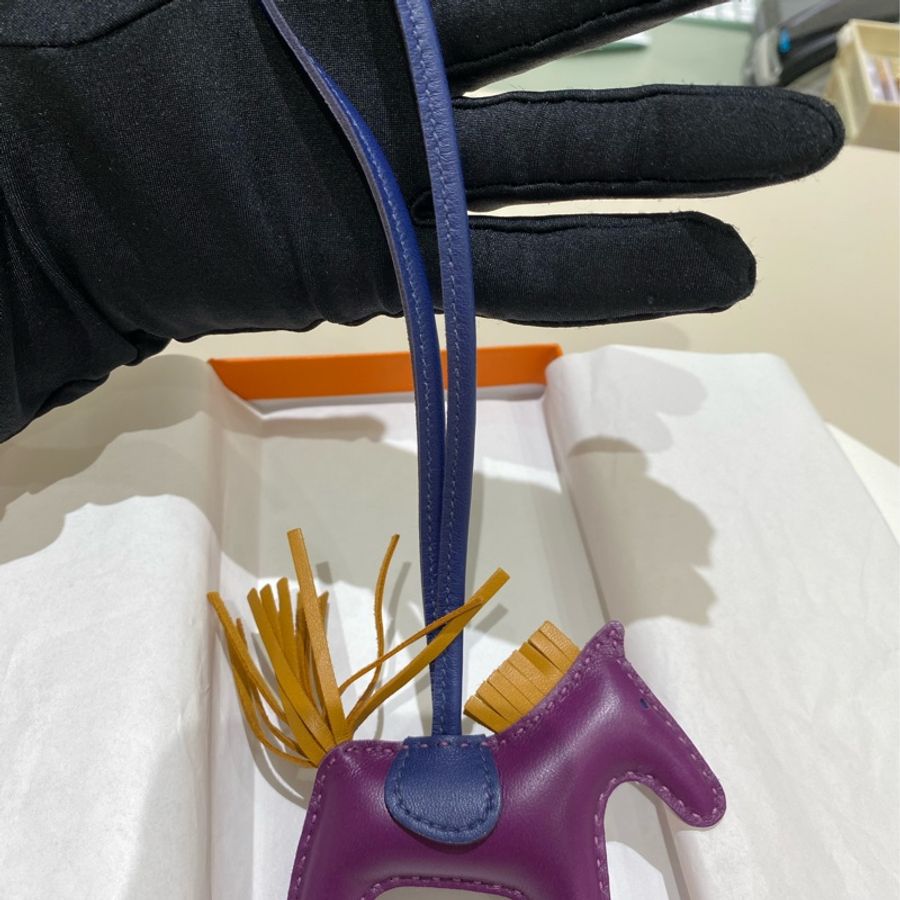 Hermes 小馬 紫色Rodeo PM Charm-27