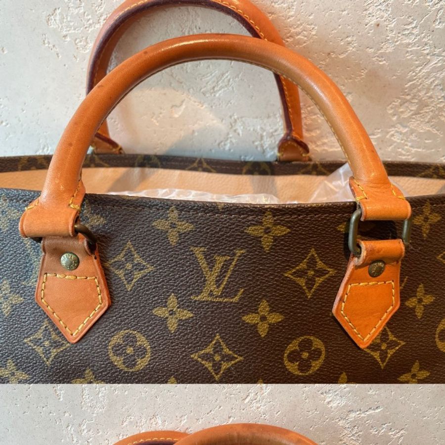 Louis Vuitton 中古老花手提托特包-14