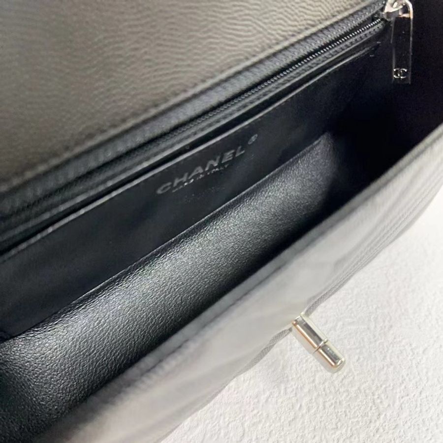 Chanel Caviar 20cm 大mini V紋-5