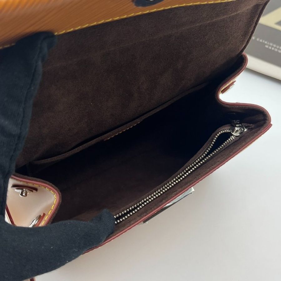 全新品  Louis Vuitton LV 晶片款 焦糖色EPI迷你款CLUNY二用包/手提包/斜背包/肩背包-9