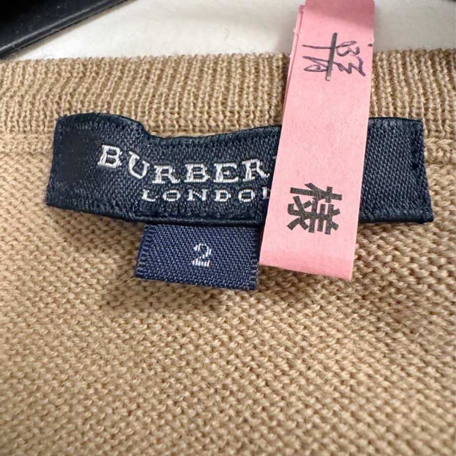 🍒BURBERRY 毛料七分袖V領經典上衣 size:2 / 2F231120-2-6