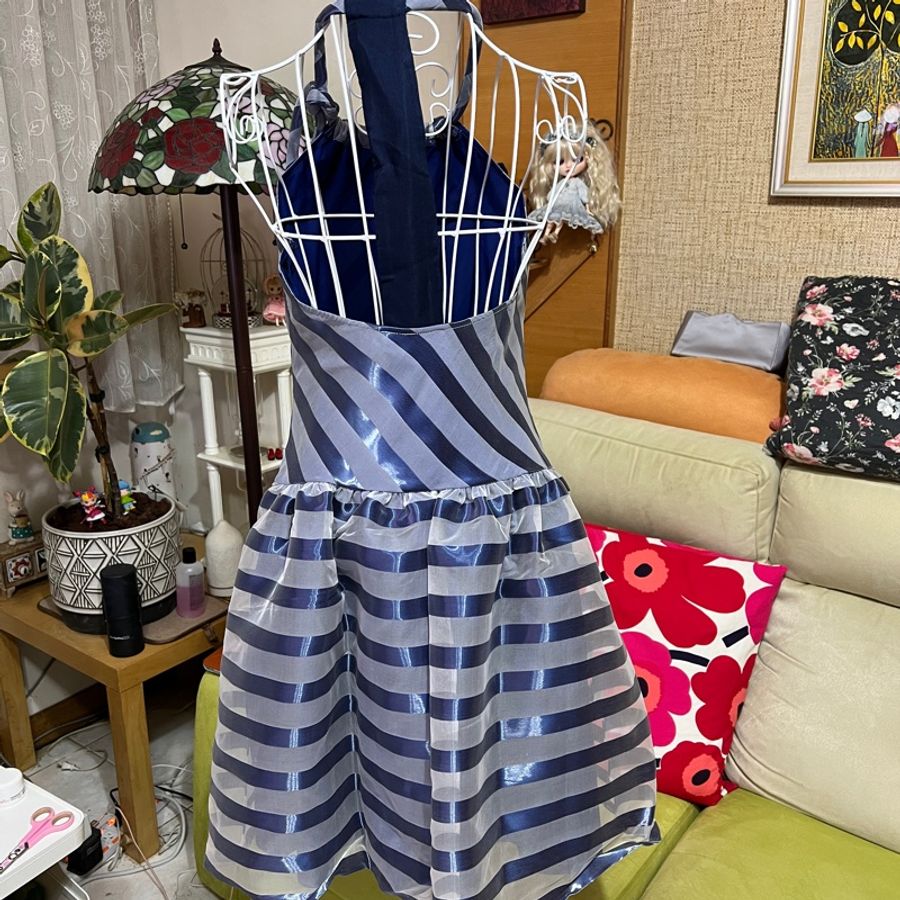 Emporio Armani 露背烏干紗小禮服42號-1