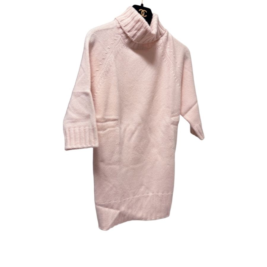 🍒CELINE 五分袖樽領羊毛上衣 size:L / 2F231120-5-2