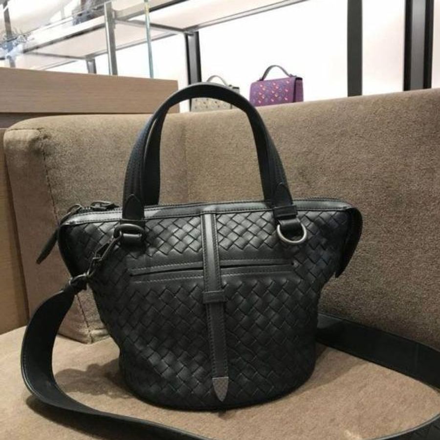 Bottega Veneta 535263 Nappa 編織Tambura 羊皮包 黑色-0