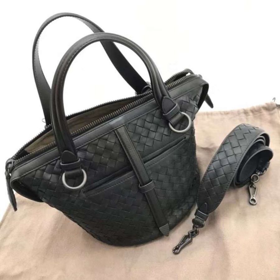 Bottega Veneta 535263 Nappa 編織Tambura 羊皮包 黑色-5