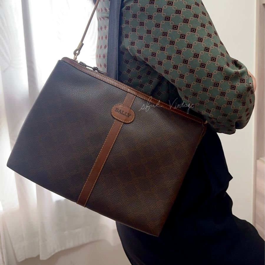 BALLY 老花手拿包-3
