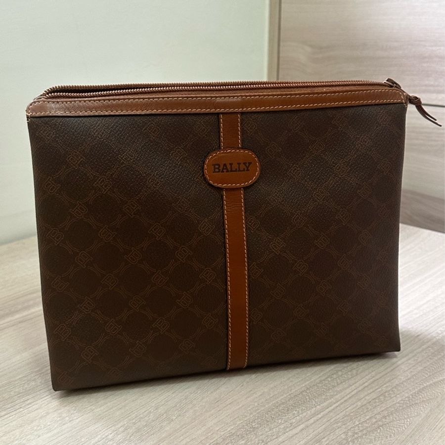 BALLY 老花手拿包-6