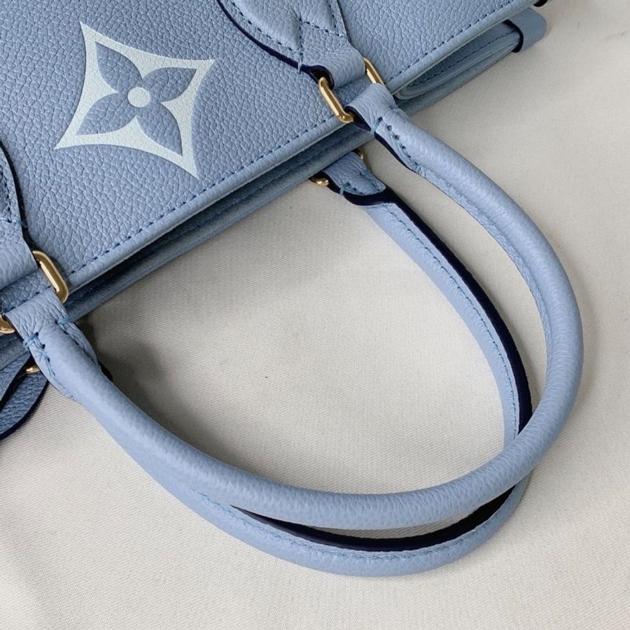 LV OnTheGo MM夏日藍手提肩背包-8