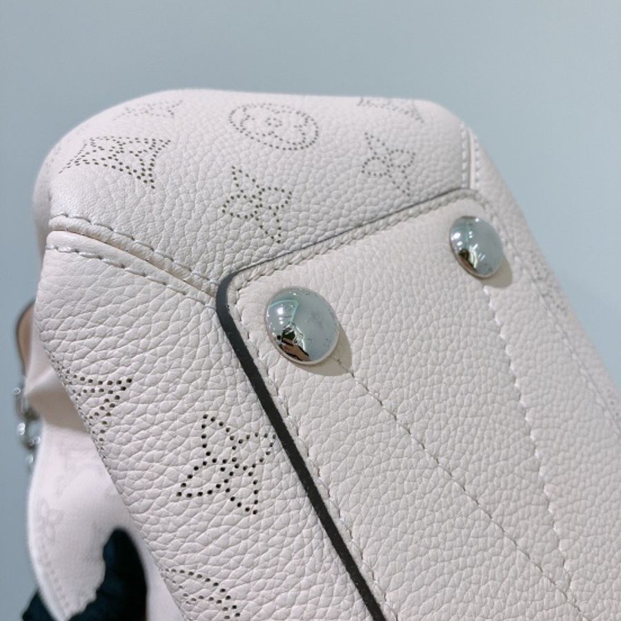 LOUIS VUITTON 牛皮手提包斜挎包 淺粉紅色BABYLONE CHAIN BB MAHINA CALF SKIN-5