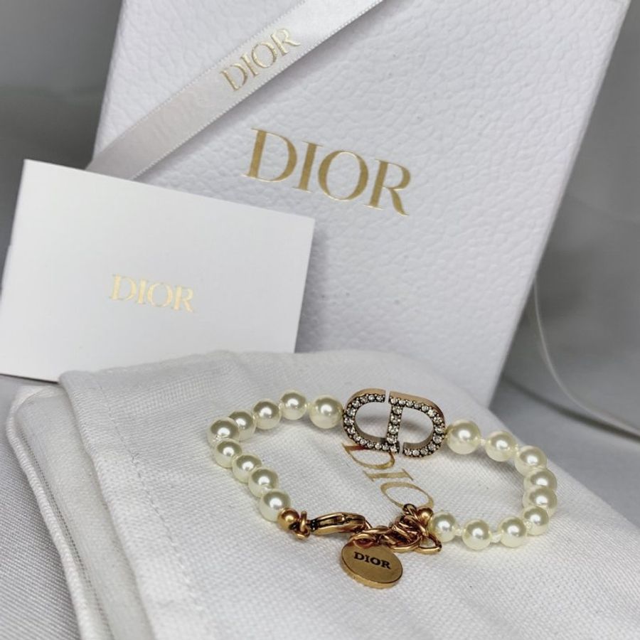DIOR MONTAIGNE 30樹脂珍珠水鑽手鏈-2