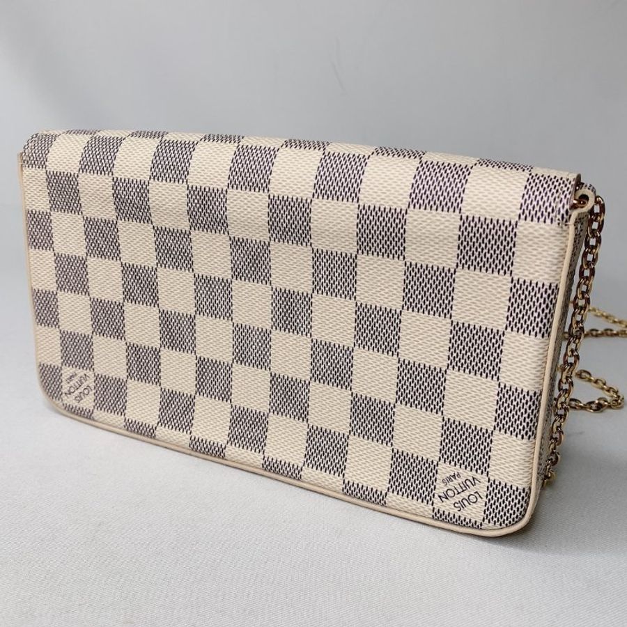 LV Félicie Pochette白棋盤三合一鏈包-4