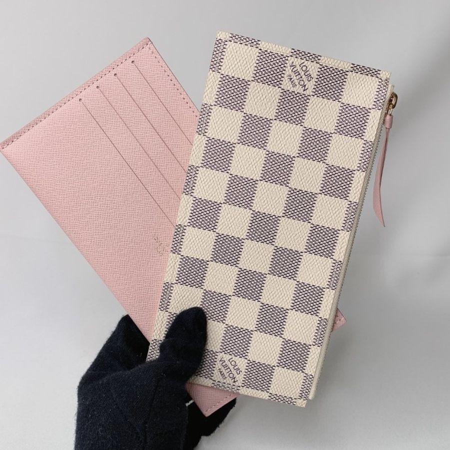 LV Félicie Pochette白棋盤三合一鏈包-10