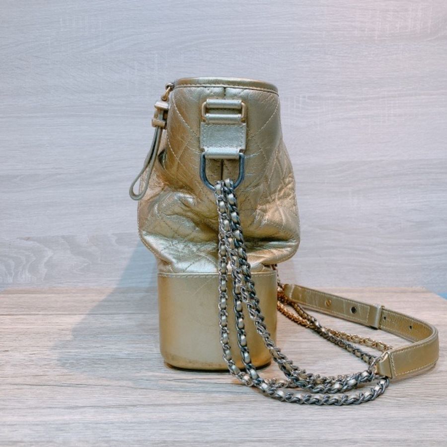 CHANEL 流浪包大號 金色GABRIELLE BAG LARGE GOLD-3