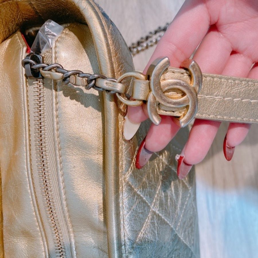 CHANEL 流浪包大號 金色GABRIELLE BAG LARGE GOLD-6