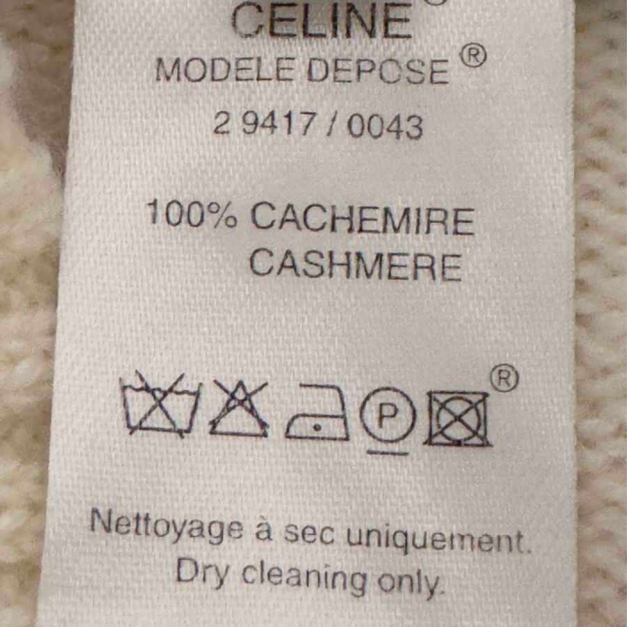 🍒CELINE CASHMERE超柔軟大翻領毛衣size:M /2F231121-1-9