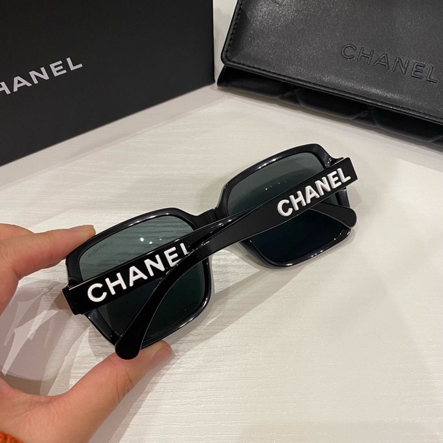 Chanel ch5408 白字黑框太陽眼鏡-3