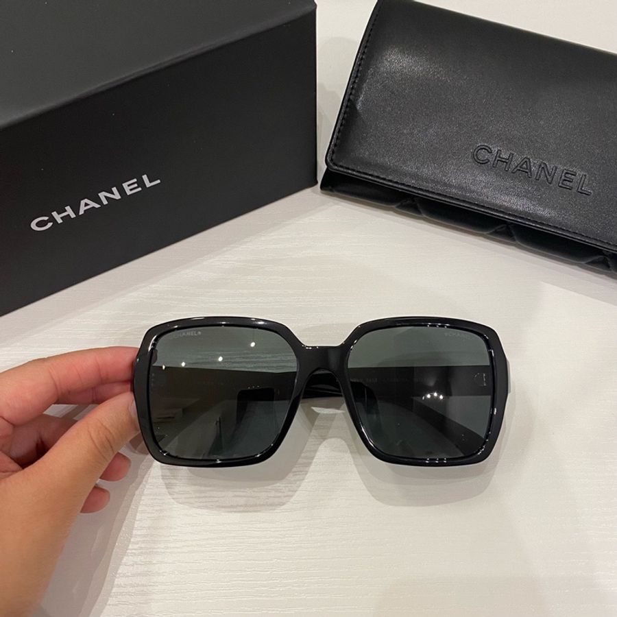 Chanel ch5408 白字黑框太陽眼鏡-4