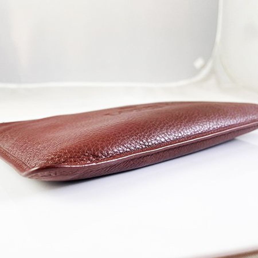 ★已售出★ LOEWE 咖啡色牛皮萬用袋-3