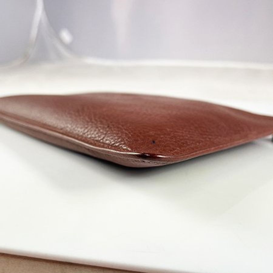 ★已售出★ LOEWE 咖啡色牛皮萬用袋-4