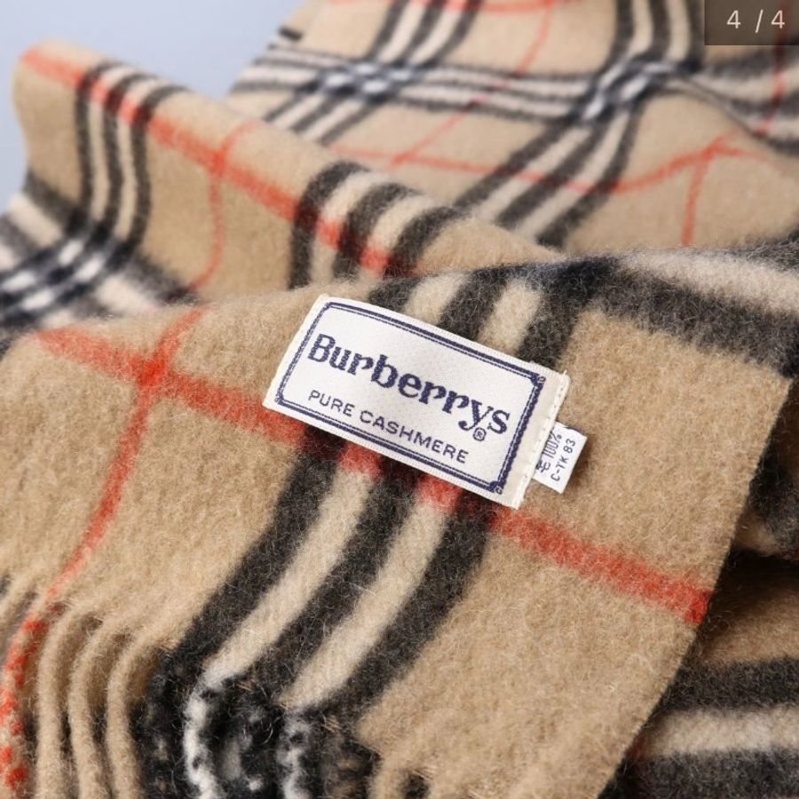 Burberry經典格紋羊絨圍巾 極美款✨-3