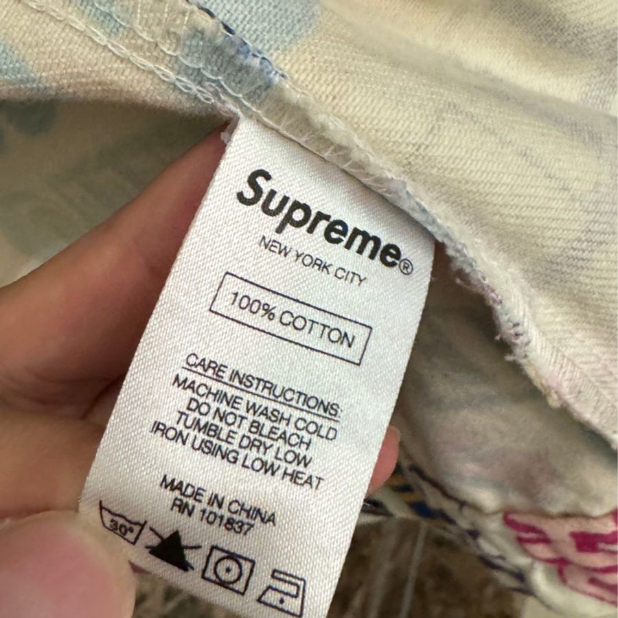 [絕版聯名] Supreme x Hysteric Glamour 限量版跨界聯名 九成新 文字圖案牛仔外套 ＃實穿收藏兩相宜-10