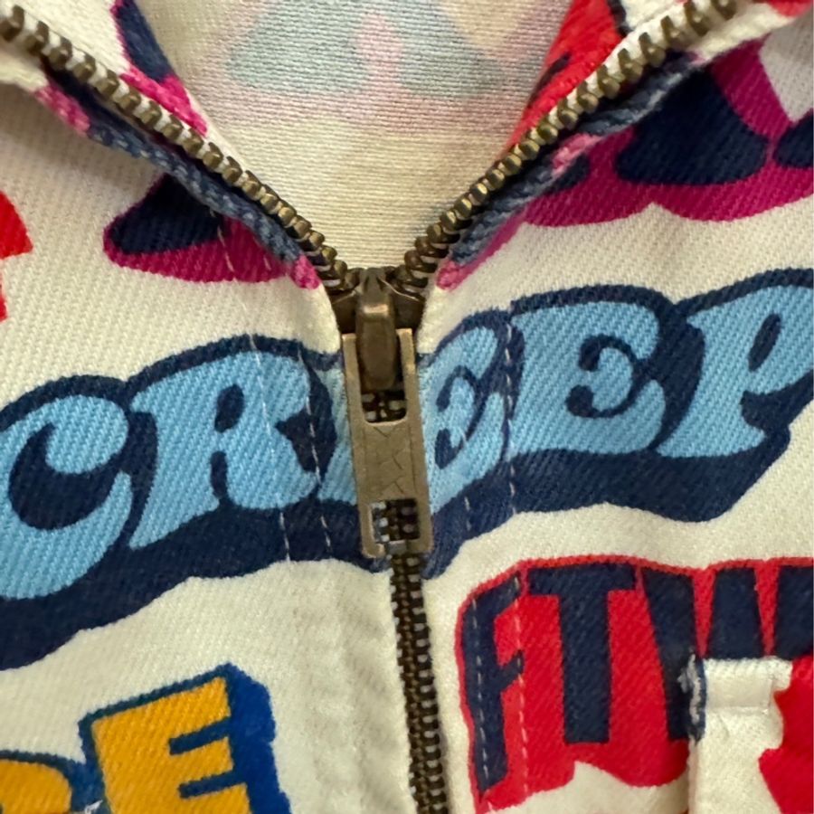 [絕版聯名] Supreme x Hysteric Glamour 限量版跨界聯名 九成新 文字圖案牛仔外套 ＃實穿收藏兩相宜-13