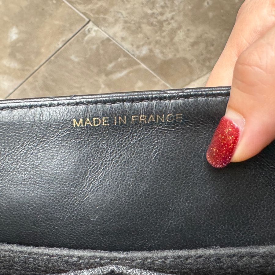 Chanel 黑色方胖 羊皮 9成新-16