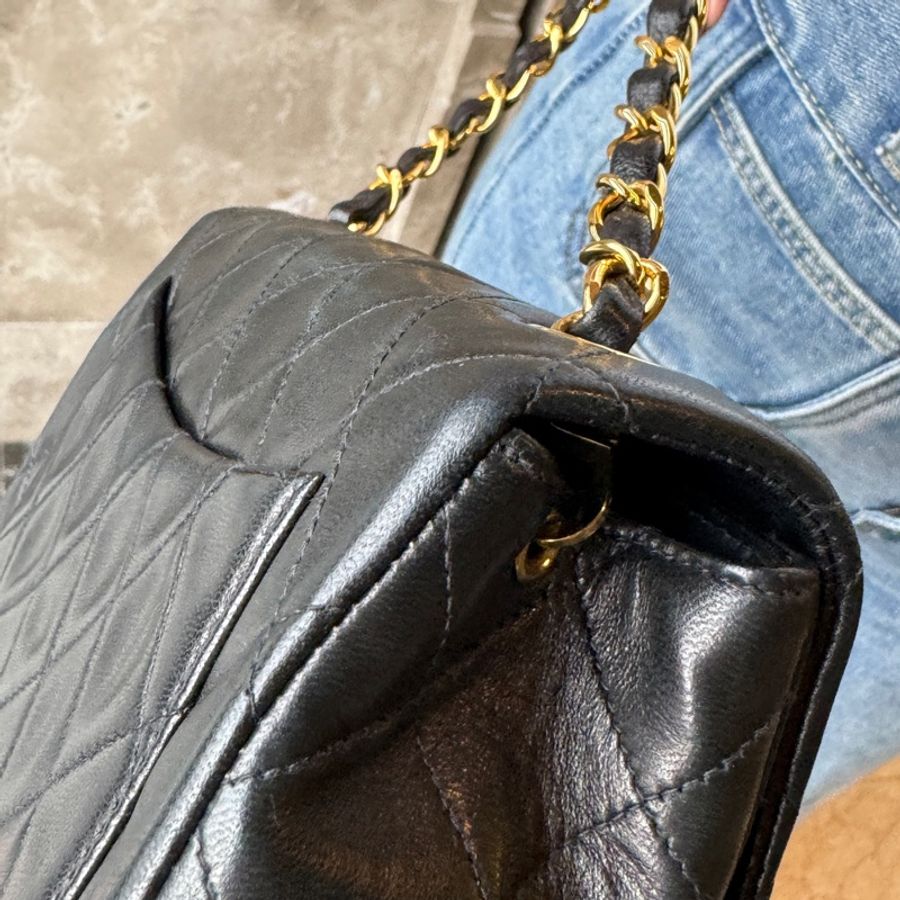 Chanel 黑色方胖 羊皮 9成新-27