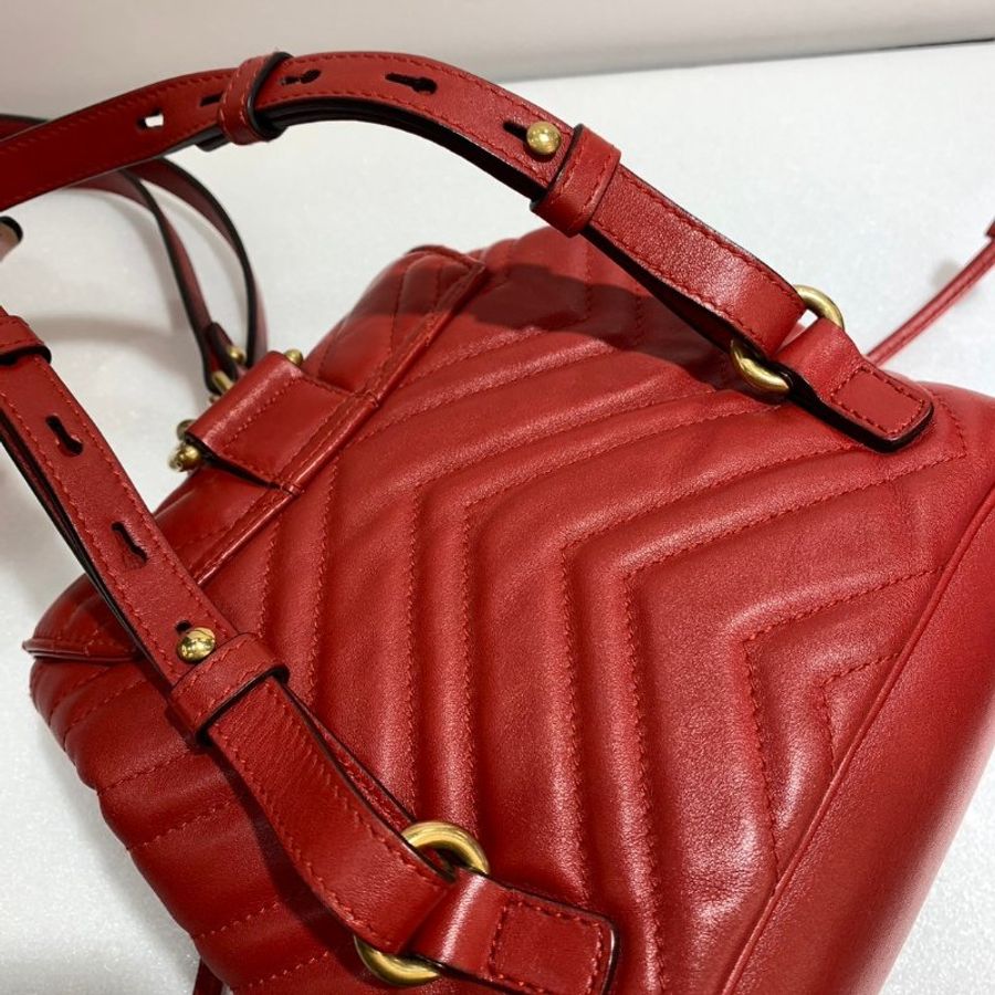 GUCCI Marmont Mini 束口 後背包/雙肩包 528129 9成新-7