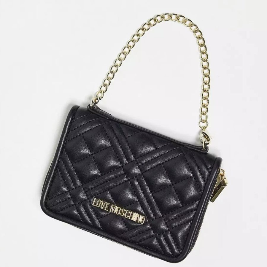 Love Moschino 黑色拉鍊皮夾-0