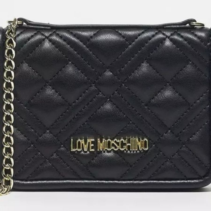Love Moschino 黑色拉鍊皮夾-1