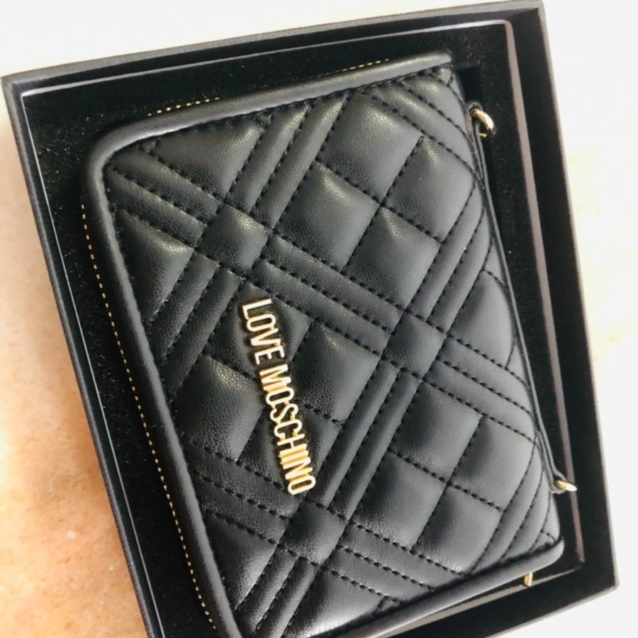 Love Moschino 黑色拉鍊皮夾-3
