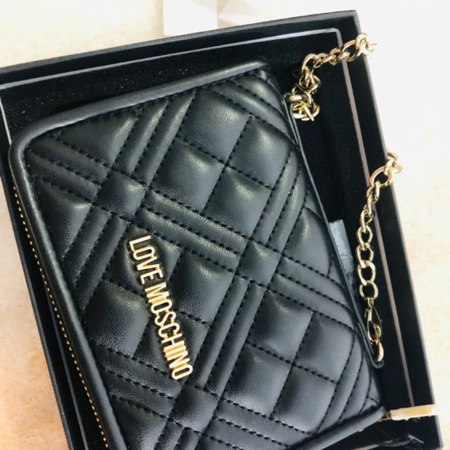 Love Moschino 黑色拉鍊皮夾-4