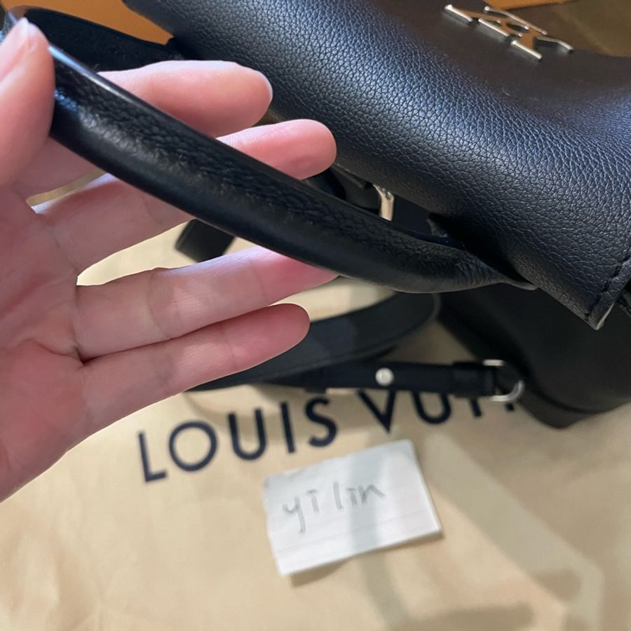 LV lockme backpack 後背包黑色銀扣 正常版-23