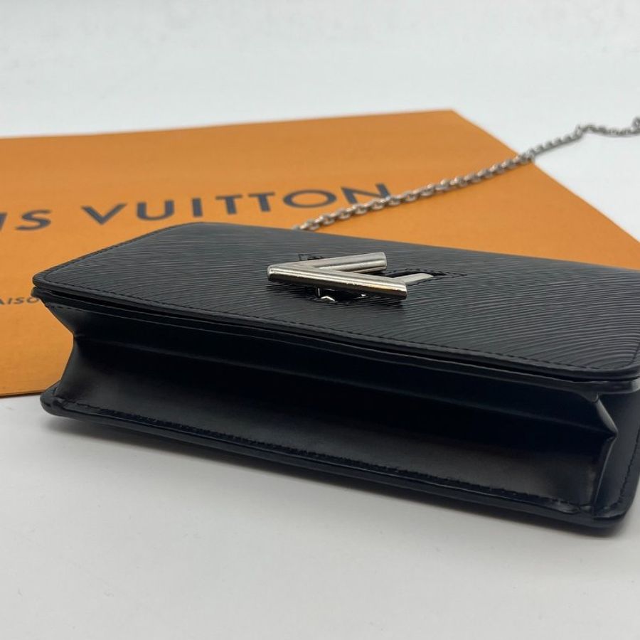 Louis Vuitton LV 晶片款 黑色EPI皮TWIST鍊包/肩背包/斜背包/腰包/手拿包-6