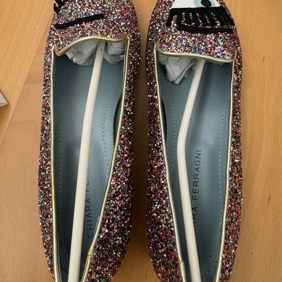 全新Chiara ferragni 眨眼亮片鞋 (尺寸39)-1