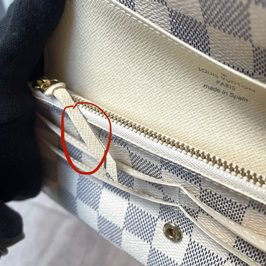 Louis Vuitton 白棋盤格下蓋長夾-3