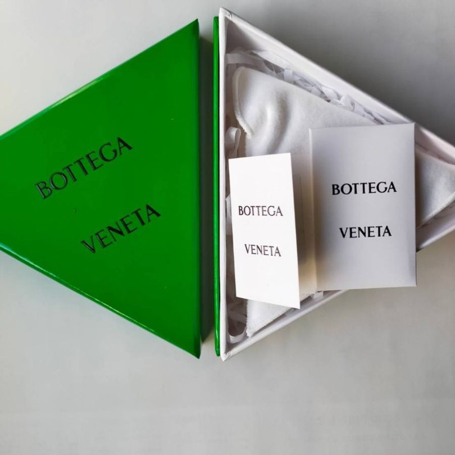 Bottega Veneta 699459 手工純銀三角圈耳環 銀色-5