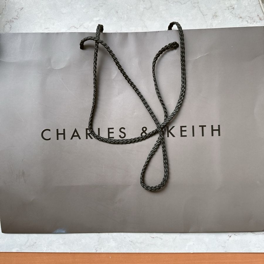 Charles & Keith 小CK 肩背包 手提包 附可拆式肩帶 專櫃防塵袋 紙袋-9